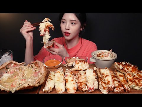 SUB)쫀득탱탱 치즈버터구이 킹크랩 먹방!🦀 내장에 푹푹 찍어먹고 볶음밥까지 리얼사운드 Cheesy King Crab Mukbang Asmr