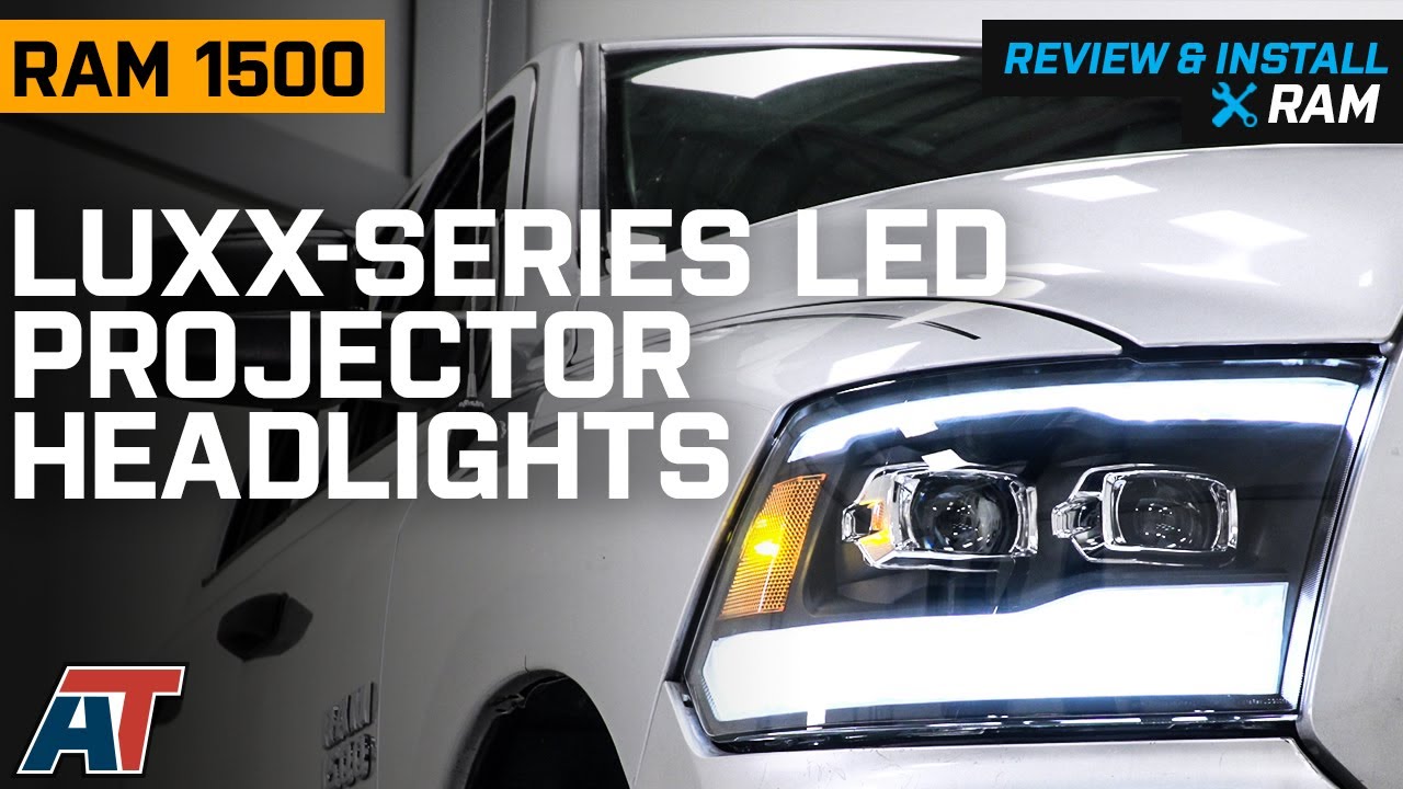 2009-2018 RAM 1500 LUXX-Series LED Projector Headlights; Black Housing Review & Install