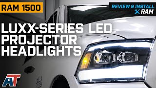 20092018 RAM 1500 LUXXSeries LED Projector Headlights; Black Housing Review & Install