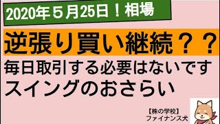 【５月25日～】逆張り買い継続？？毎日取引する必要はないです！スイングのおさらい。