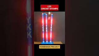 How To Make LED Cricket Stumps At Home | Homemade Project cricket making stumps shorts