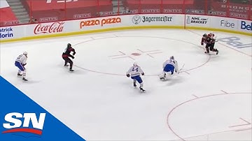 Jake Allen Makes Ridiculous Diving Save On Chris Tierney