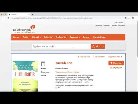 Reserveren alleen in eigen collectie Bibliotheek Huizen Laren Blaricum.