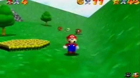 Glitchy Mario in Super Mario 64 (Gameshark Code)