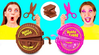 Desafío Comida de Chicle vs de Chocolate | Momentos Divertidos por DoDo Challenge
