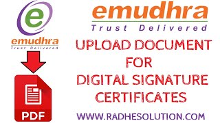 Upload Document Digital Signature Certificate | Upload Document eMudhra | TOKEN | DIGITAL SIGNATURE