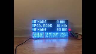 Custom LED CTA Train Tracker