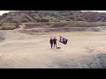Pirate drone shot on sandsend cliffs