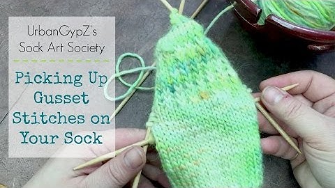 How to Knit Socks: Picking up the gussett stitches