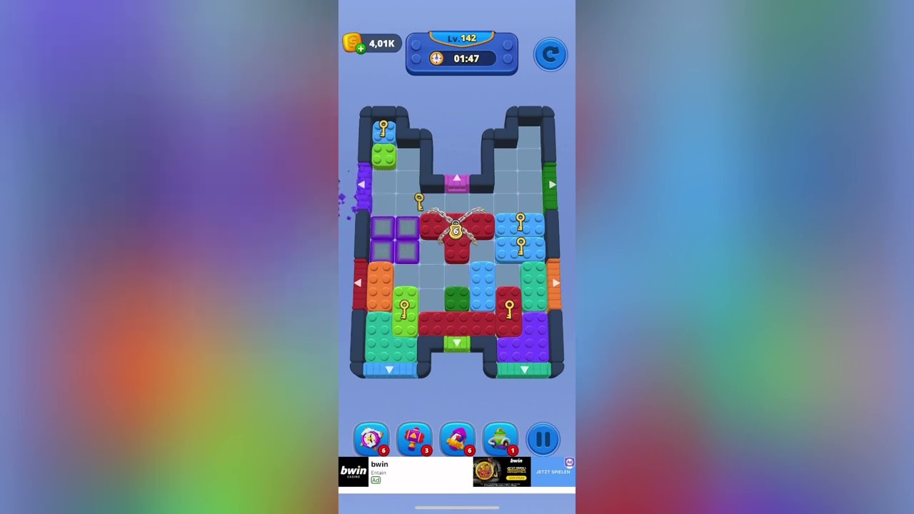 Color Slide Jam Level 142 Solution Walkthrough 