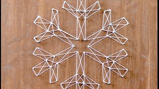 Snowflake String Art - MakerspaceforKIDS