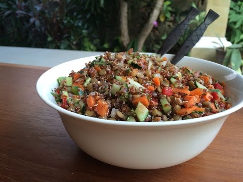 Quinoa Lentil Salad Recipe, Ep131