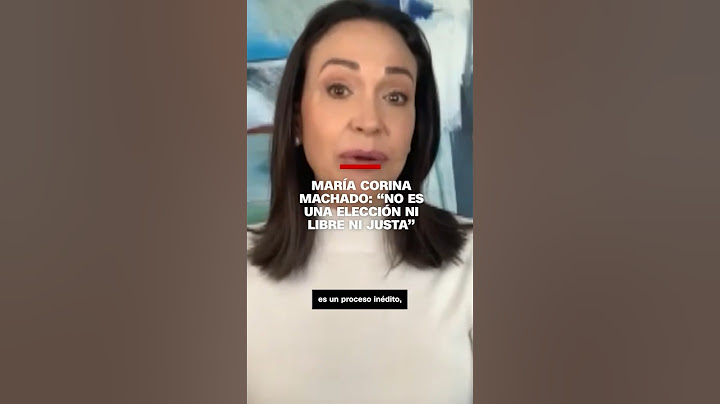 María Corina Machado: “No es una elección ni libre ni justa”