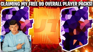 CLAIMING MY FREE 99 OVERALL PLAYER PACKS! GET YOUR FREE PLAYERS NOW!