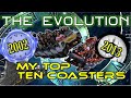 The Evolution of My Top 10 Coasters: 2002, 2013, 2020
