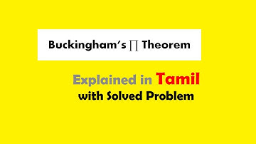 Buckinghams Pi Theorem | Dimensional Analysis | Explained in Tamil