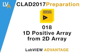 LabVIEW CLAD 018 1D Positive Array from 2D Array