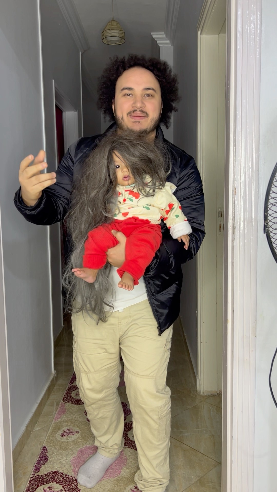 لما بنتك شعرها يكبر ???‍♂️?