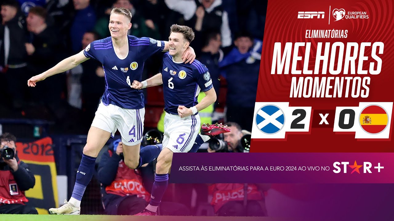 Escócia surpreende Espanha com gols de Mctominay nas Eliminatórias