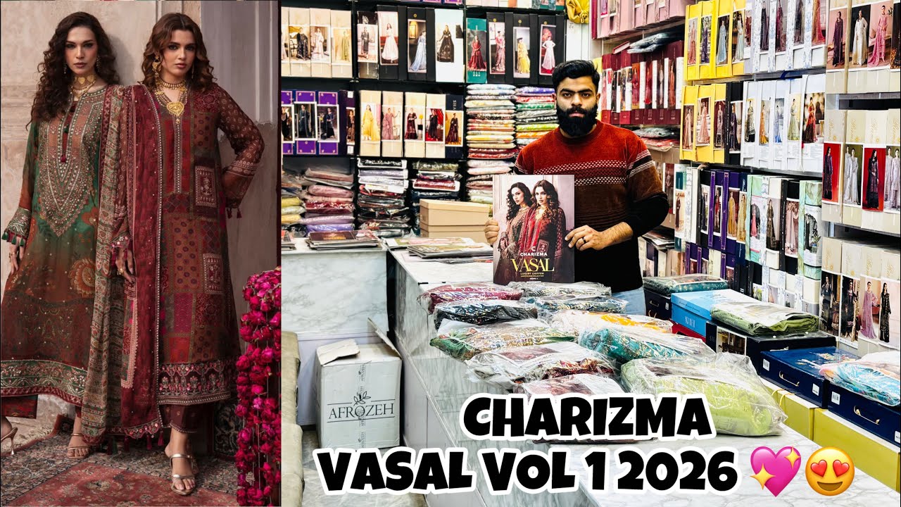 CHARIZMA VASAL LUXURY UNSTICHTED CHIFFON COLLECTION VOL 2026 | FESTIVE EDIT| CHARIZMA CHIFFON 2026