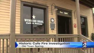 Century old Wunsche Bros  Cafe burns in overnight fire