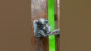 Simple idea with automatic gate latch lock # mechanism lock # DIY # Craft metal # Unique lock