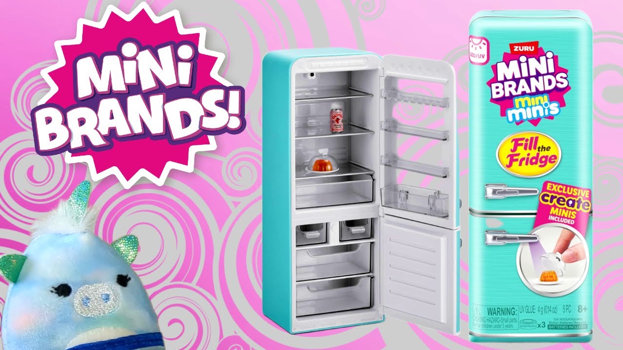 Zuru Mini Brands - Mini Réfrigérateur à Remplir - 5 Miniatures Exclusives Scellées - Neuf - Collection Jouet