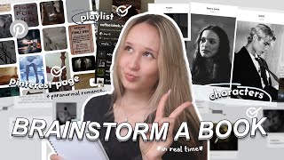 brainstorm my new paranormal romance novel with me (real time) pinterest page, playlists, characters