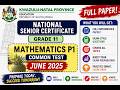Mathematics Grade 11 June 2025 Paper 1 KZN @mathszoneafricanmotives