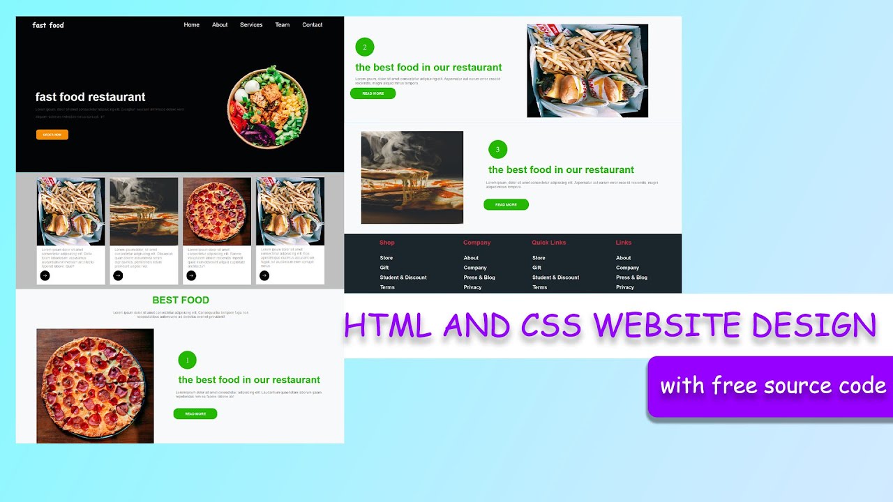 website design | html and css website design - YouTube