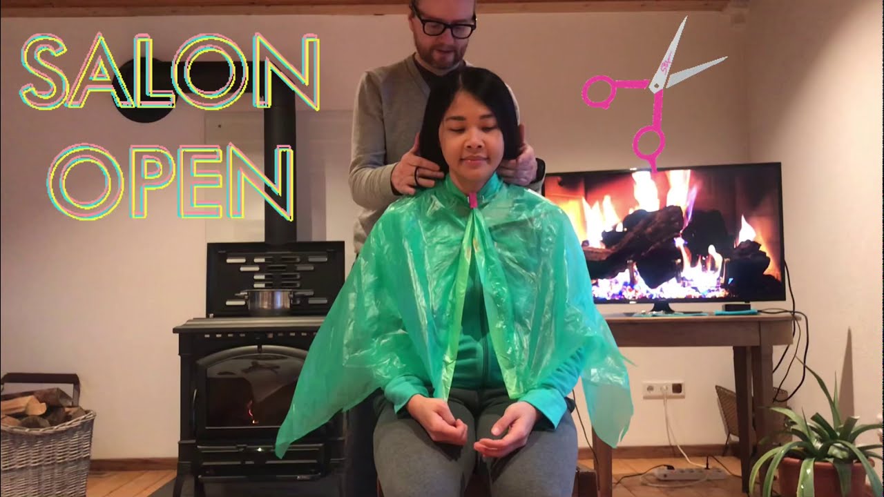 Cutting Wifes Hair Not Too Difficult As You Think Home Hair Cut On Lockdown YouTube