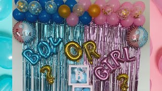 Gender Reveal Decorations At Home| DIY Gender Reveal Party Ideas