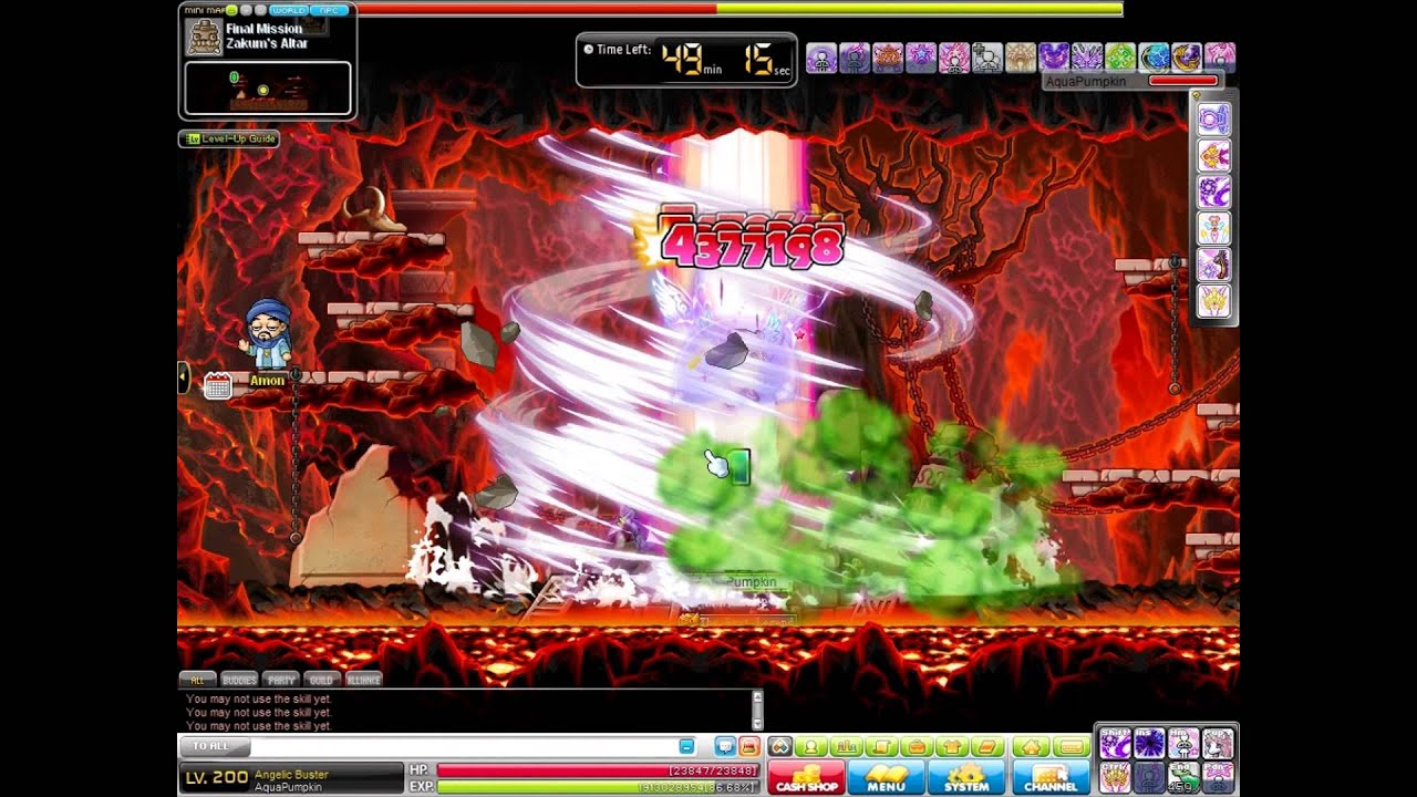 Maplestory Zakum SOLO (Under 1 minute) - GMS, after unleash update