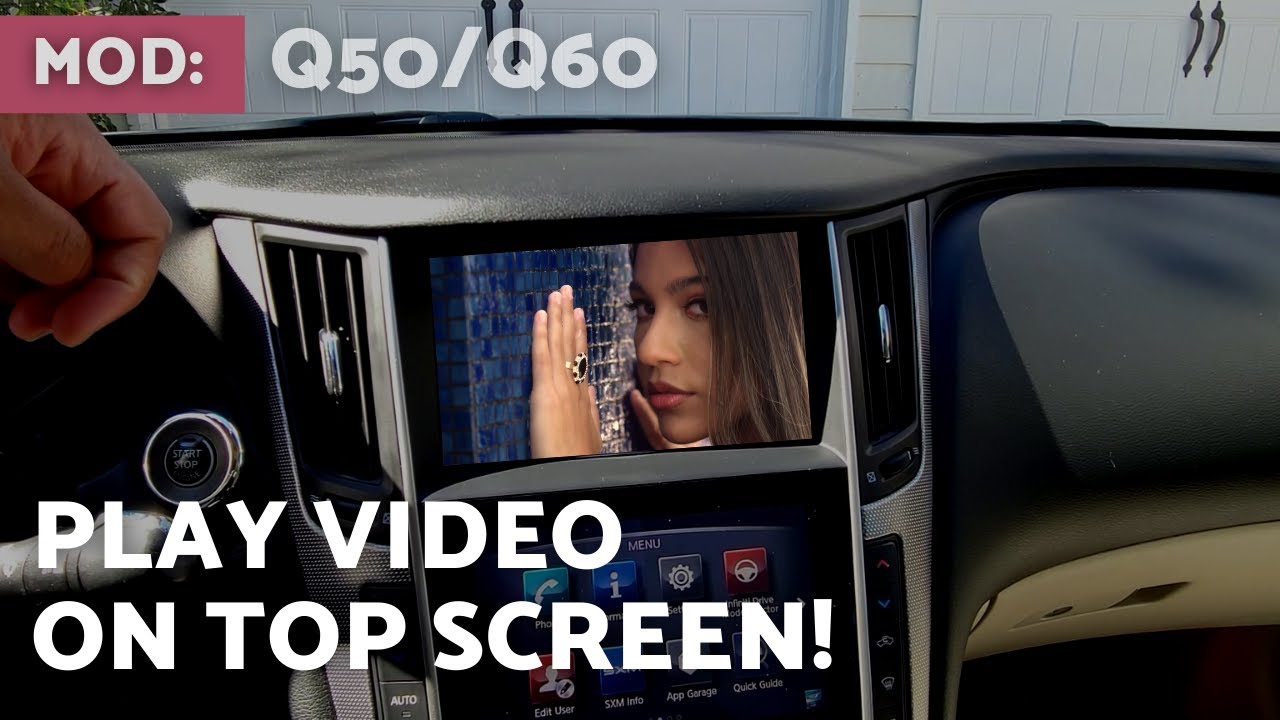 Play Videos on your Infiniti Q50/Q60 top screen!