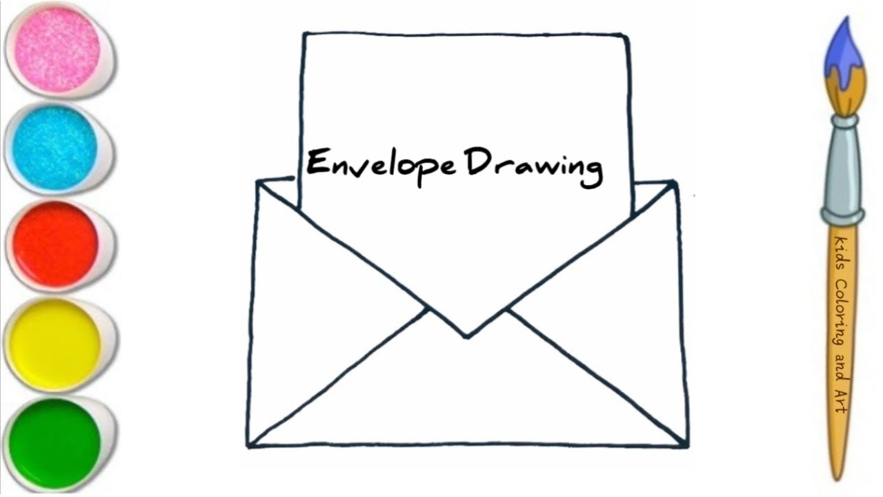 How to draw a Letter/Envelope Step by Step | Drawing a Letter for kids ...