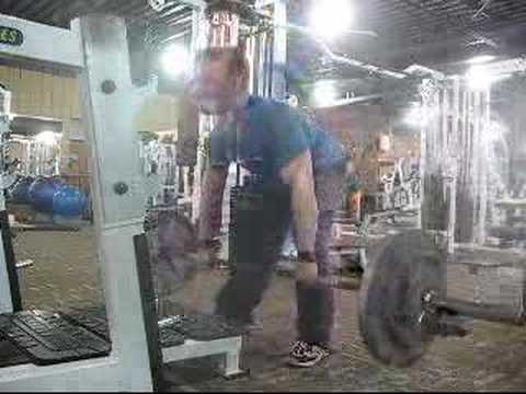 195 lbs x 4 on Pendlay Rows