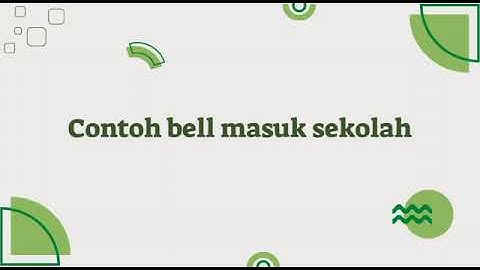 Bel Bell Otomatis Sekolah / Pabrik / Pondok Pesantren
