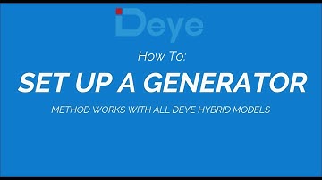 Deye Inverter   Generator How To Setup Guide 04
