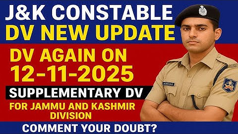 Jkp Constable update DV Telecom Supplementary | JKPSI UPDATE | JUNIOR ASSISTANT DOUBTS #JKSSB #jkp