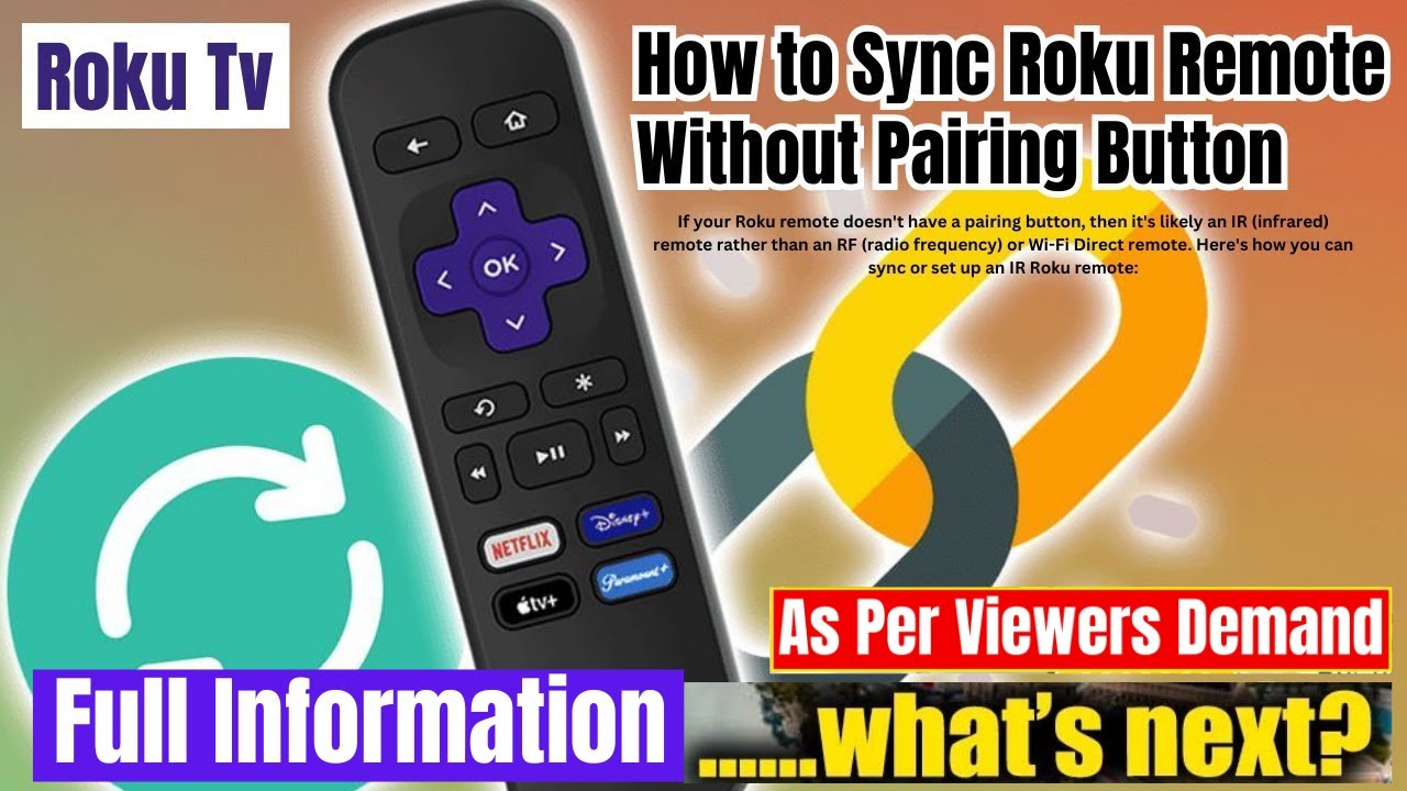 How to Sync a Roku Remote Without a Pairing Button - YouTube