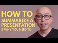 Presentation Summary Techniques Quiz