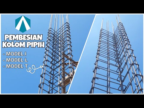 KOLOM PIPIH RATA DINDING RUMAH 3 LANTAI! DITANAM DIATAS PONDASI FOOTPLAT