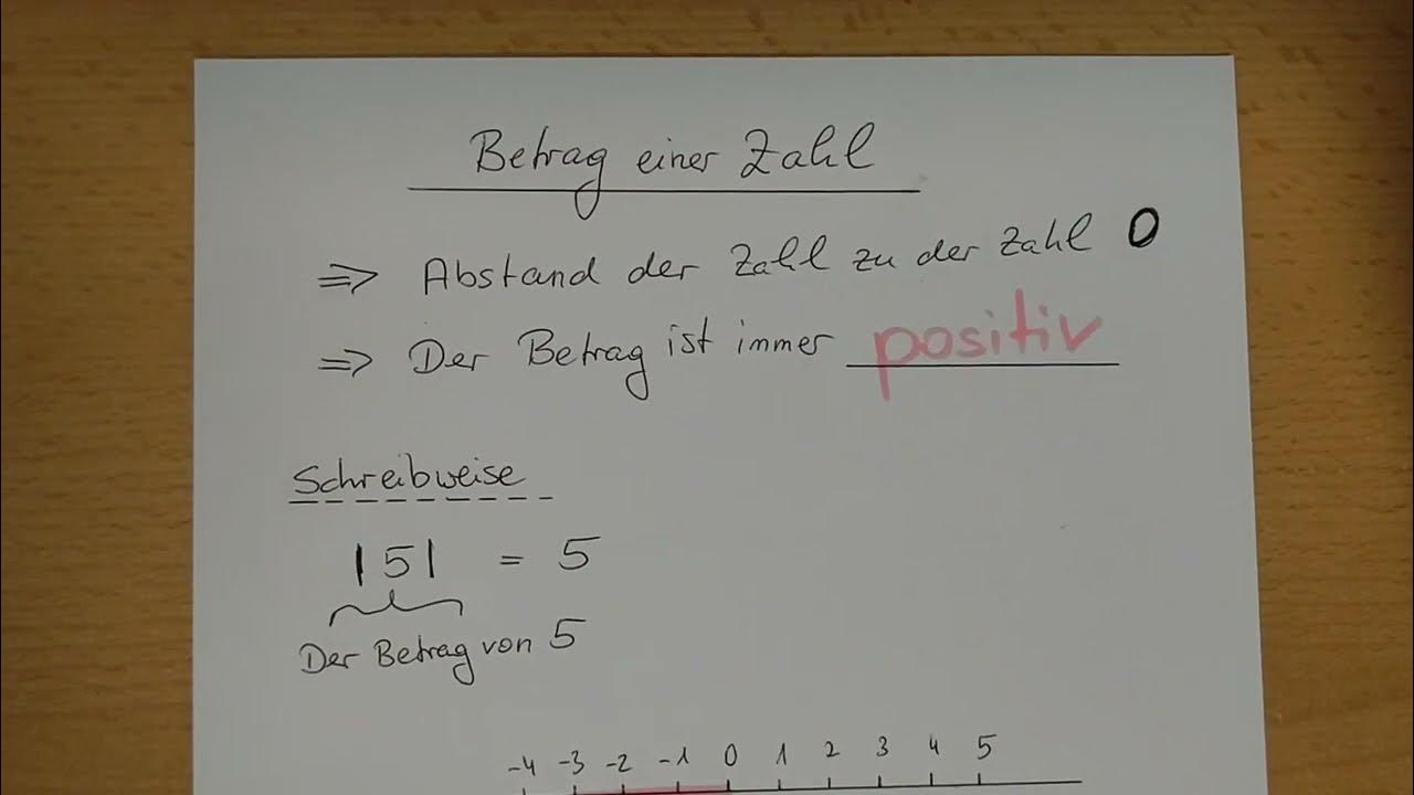 Der Betrag einer Zahl YouTube