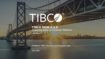 Clustering Setup on Container Platforms (TIBCO MDM)