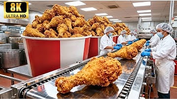 Inside a Modern Fried Chicken Factory: From Fresh Chicken to Crispy Golden Pieces (Full Process)