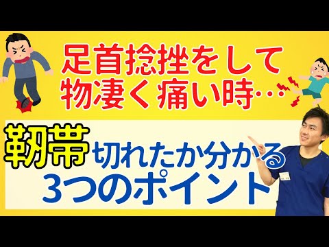 【足首捻挫した人必見】 靭帯断裂を見分ける3つのポイント【整骨院の先生が解説】