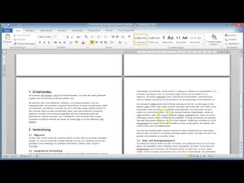 Tutorial HowTo Textverarbeitung Abschnitte Kopf Fusszeile in MS Word