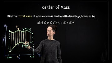 Center of Mass, Single Variable Calculus