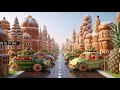 Fantasy Food City | Calm Sleep Timer (4 Min)