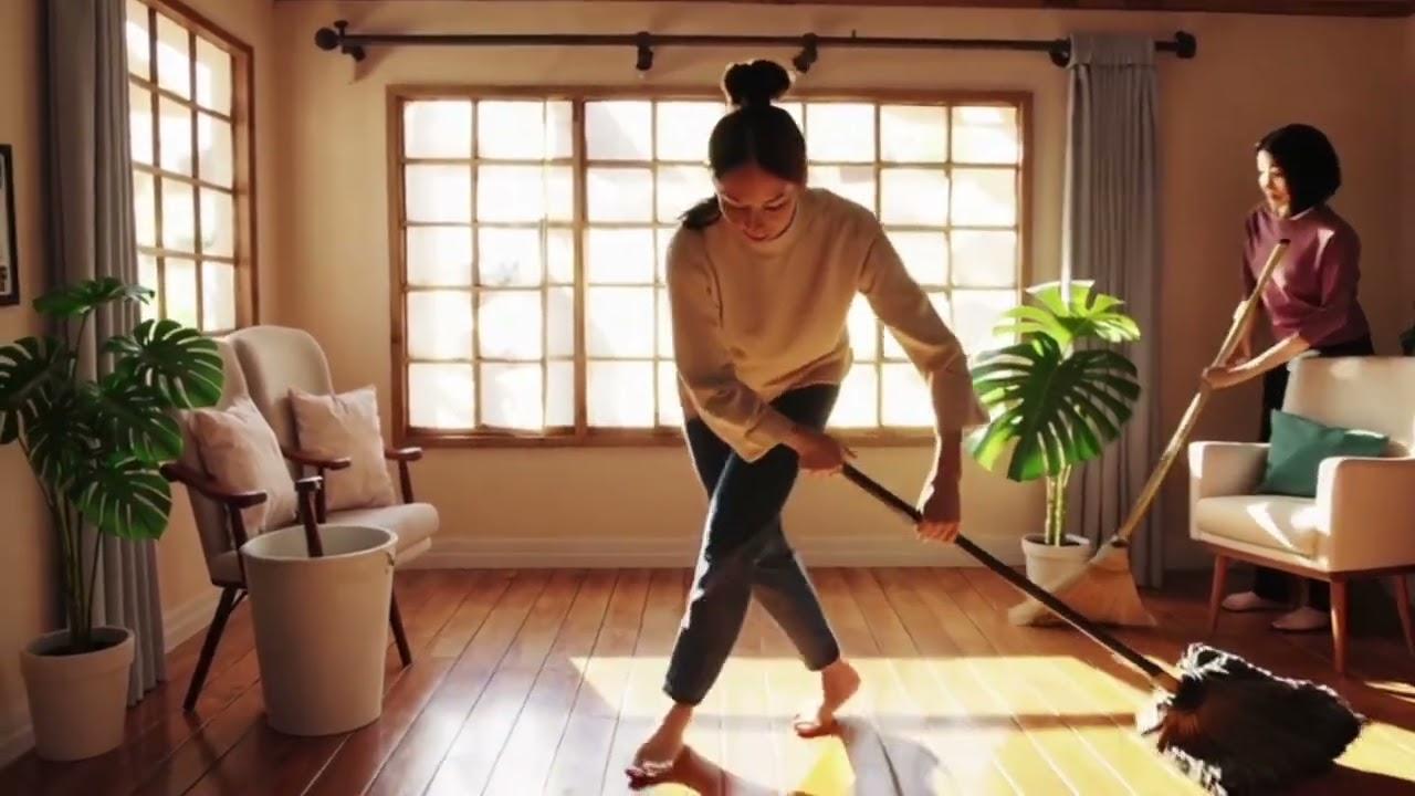 “Quiet Cleaning Day 🌧️ | Two Sisters (GhibliASMR)